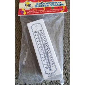 Temperature Thermometer Educational Rubber Stamp Center Homeschool Teaching